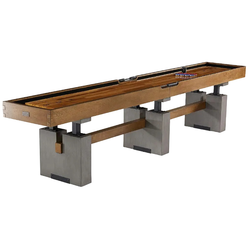 Barrington Urban Shuffleboard Table with Scratch-Resistant Playfield and 8-Puck Set
