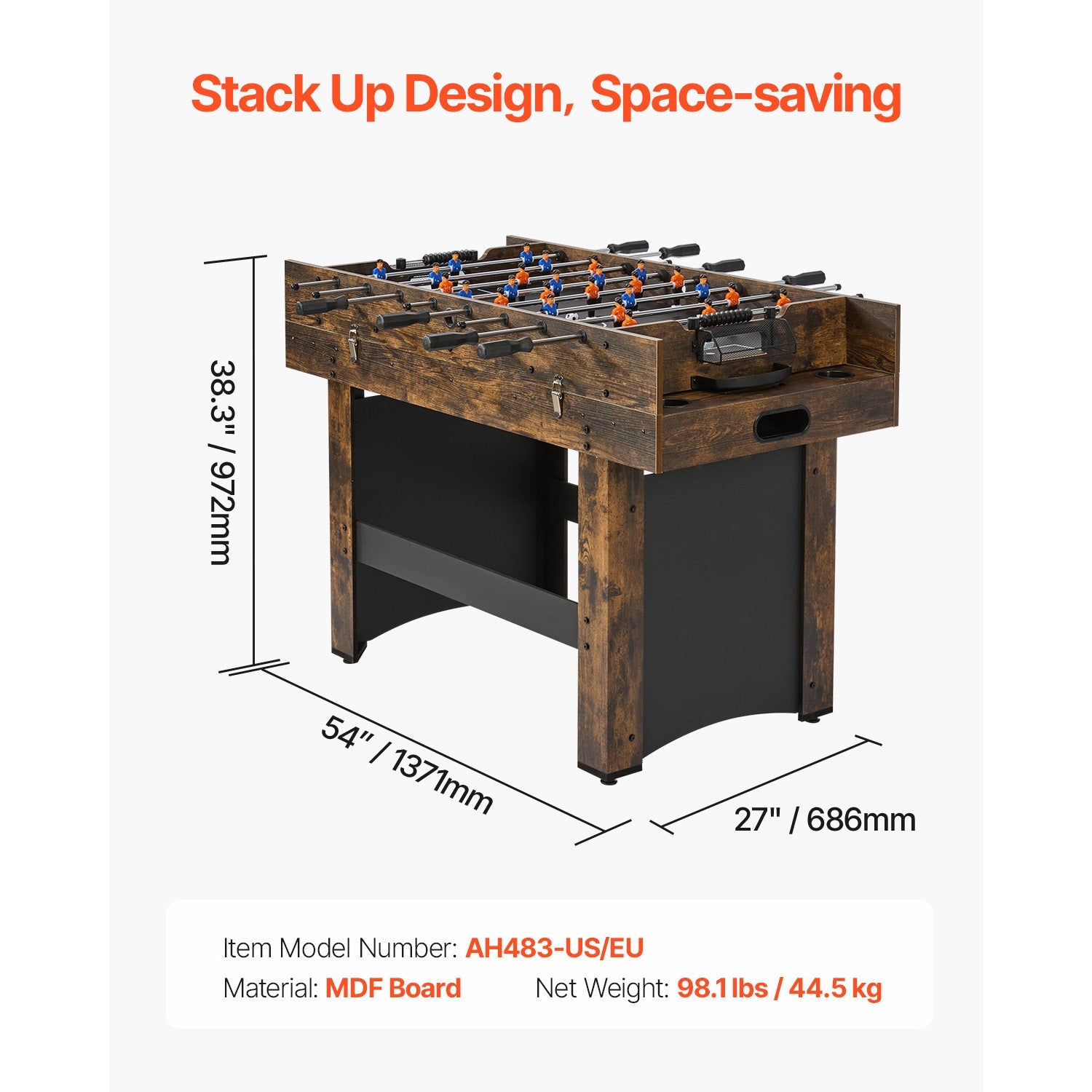 54" 3-in-1 Air Hockey Table Combo