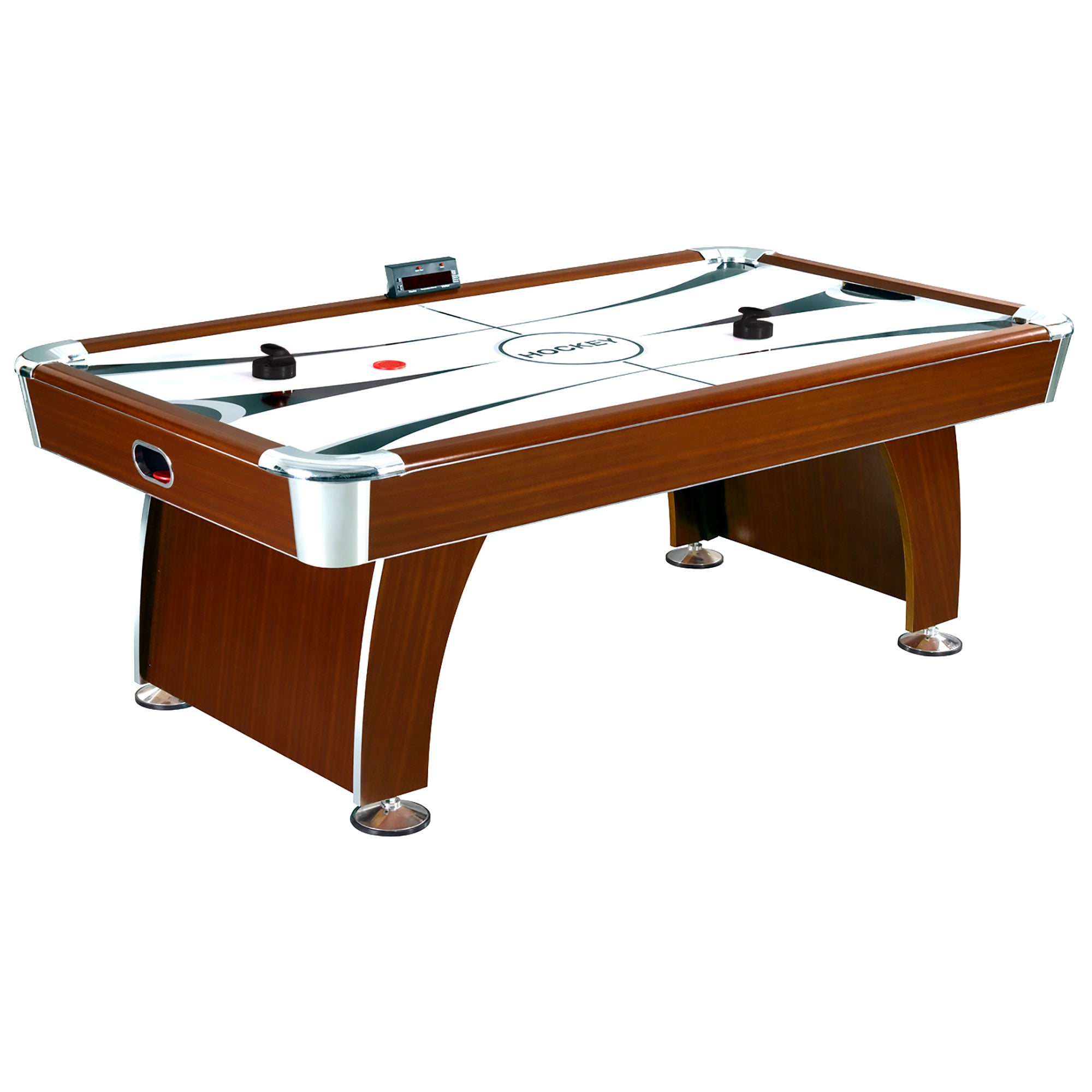 Brentwood 90-in Air Hockey Table with LED Scoring and Sound