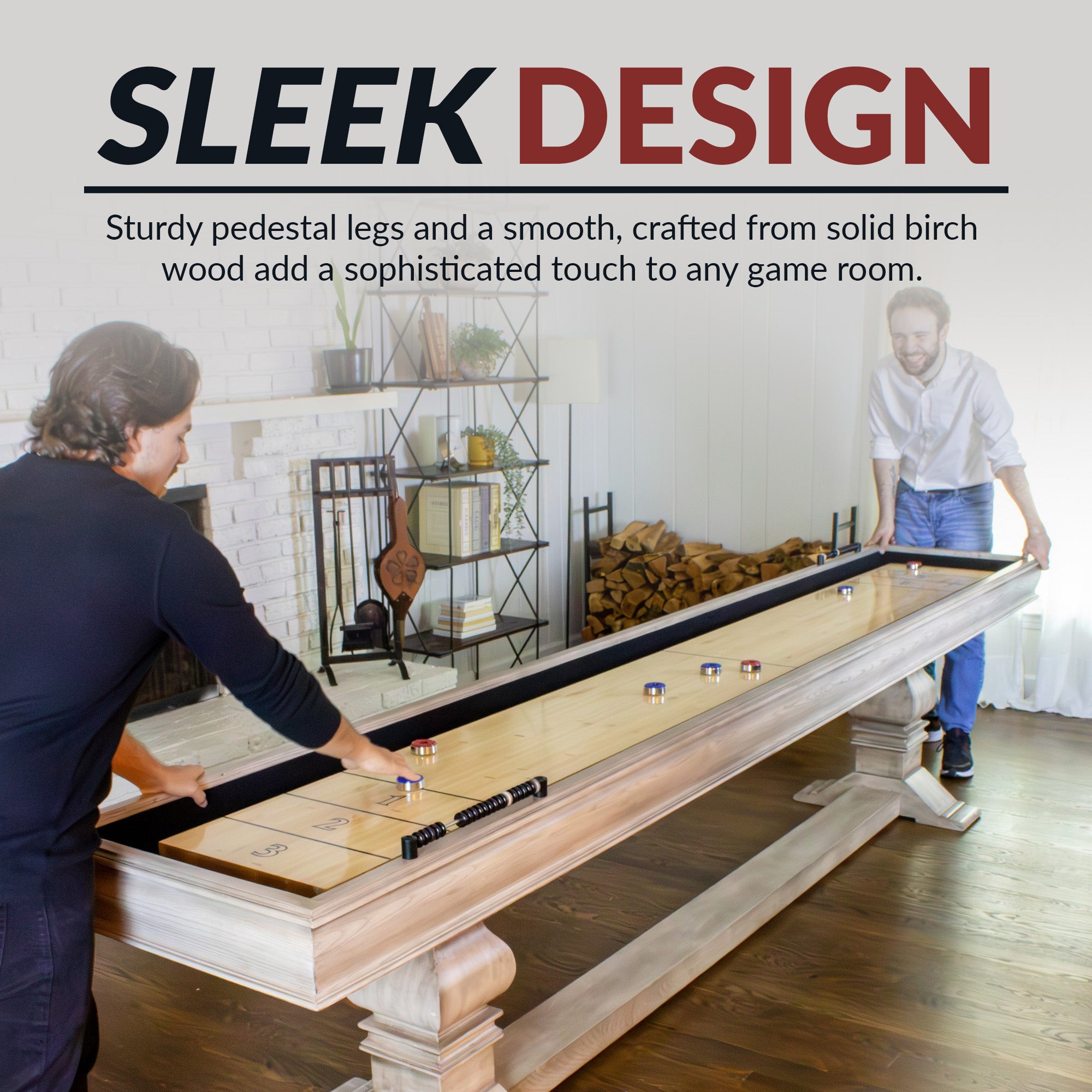 Montecito 12-Ft Shuffleboard Table - Driftwood