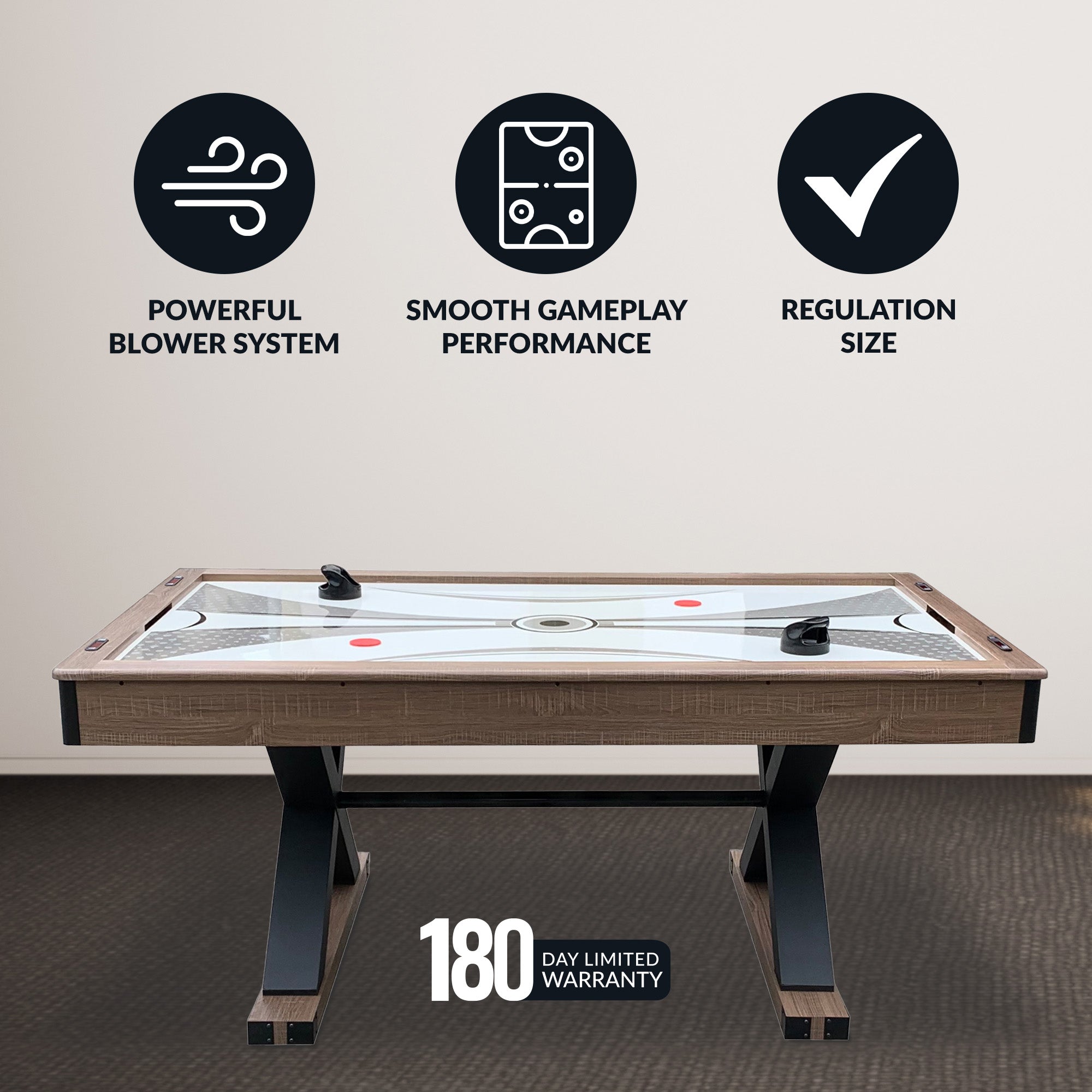 Excalibur 72-in Air Hockey Table with LED Scoring and Table Tennis Top image 5