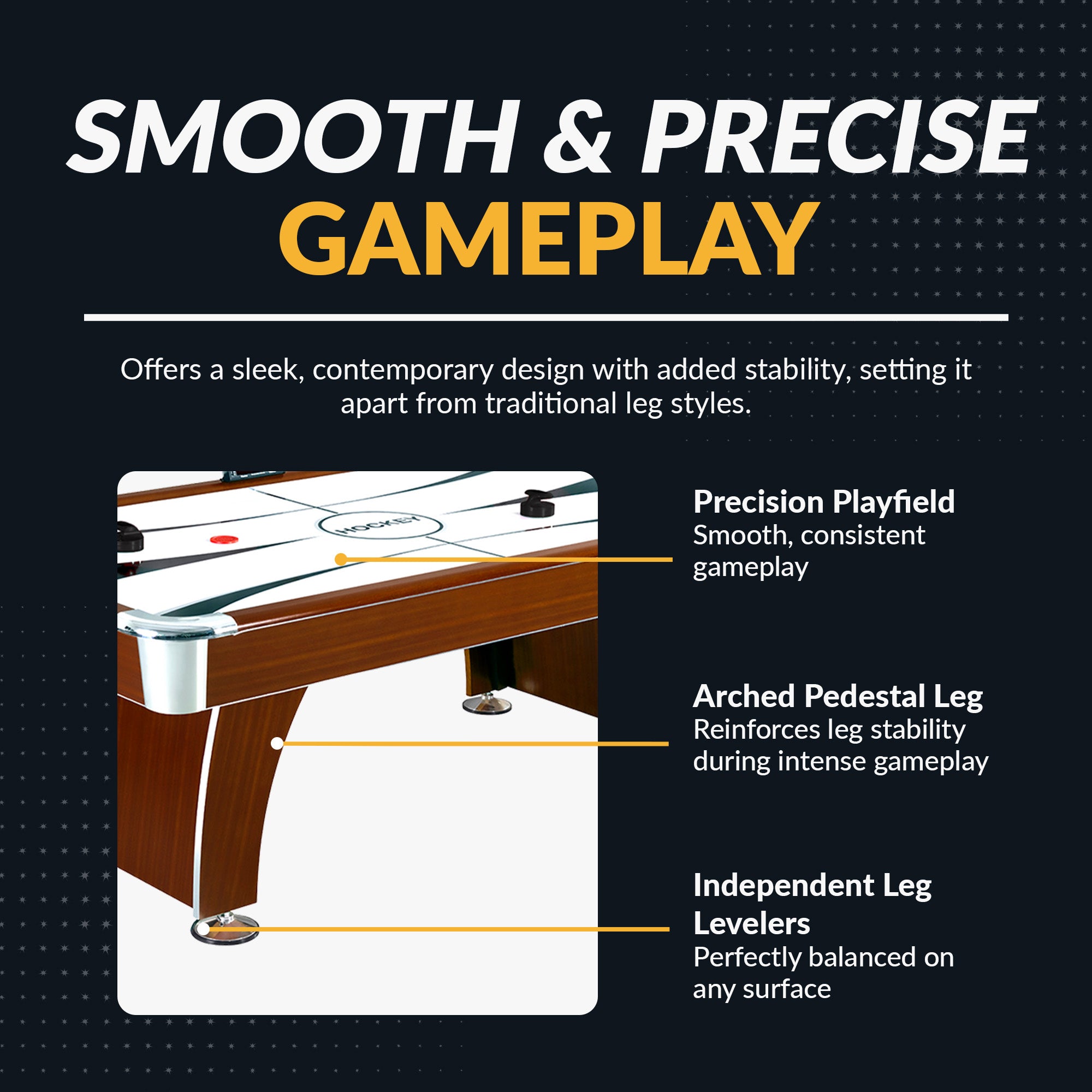 Brentwood 90-in Air Hockey Table with LED Scoring and Sound image 4
