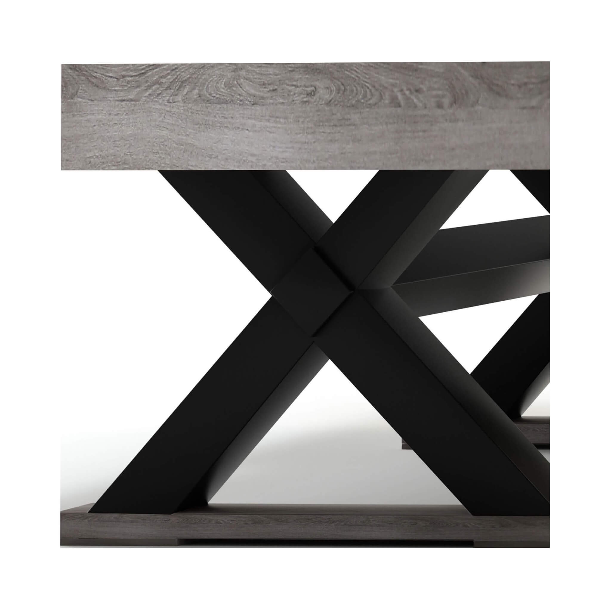 Large 84-Inch Rustic Gray Pool Table With Cues, Balls And X-Legs