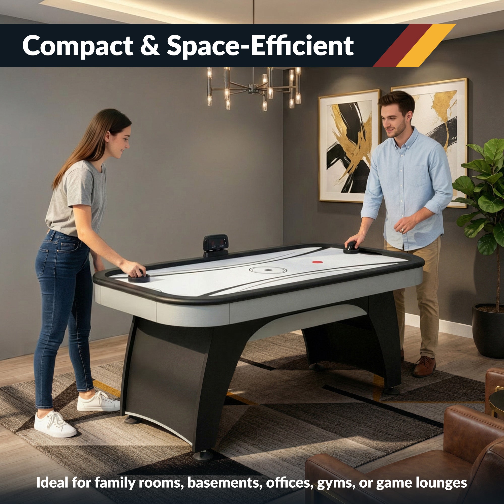 Silverstreak 72-in Air Hockey Table with LED Scoring image 7