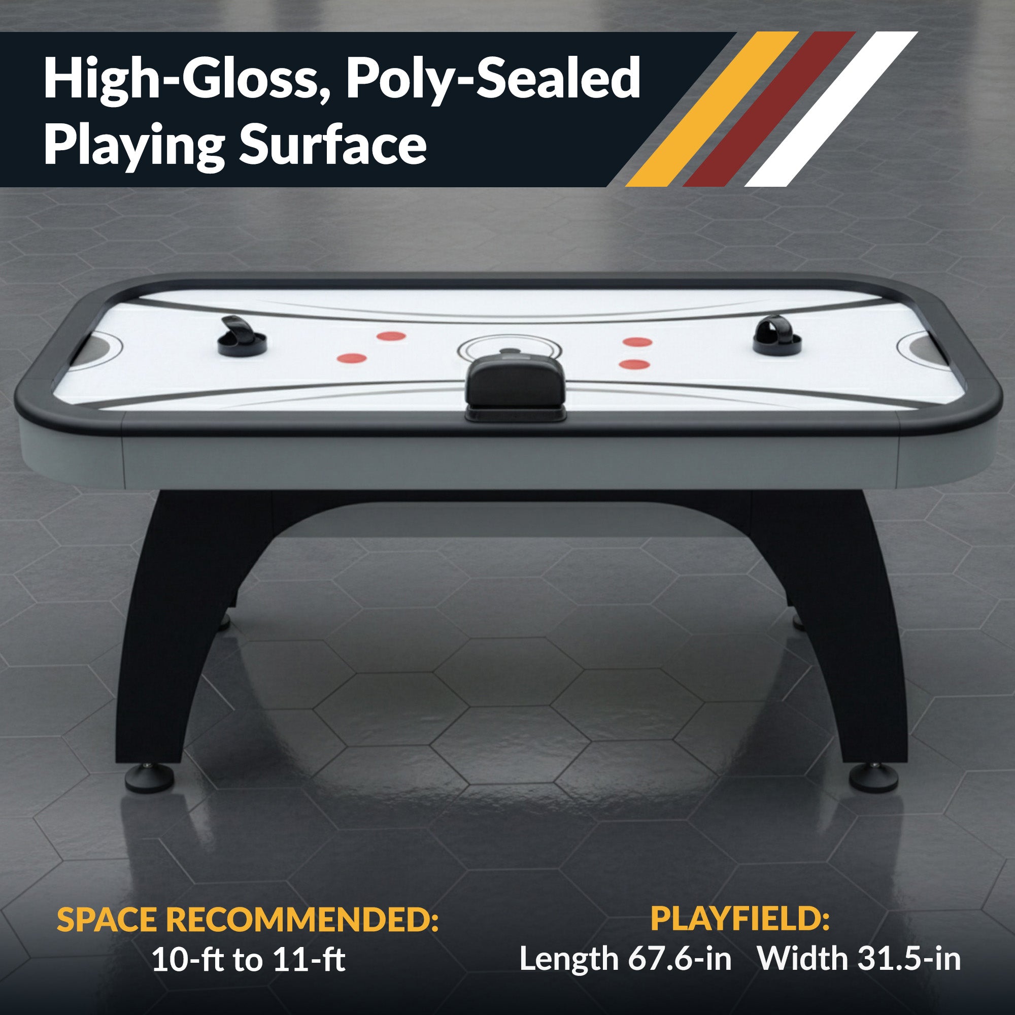 Silverstreak 72-in Air Hockey Table with LED Scoring image 6